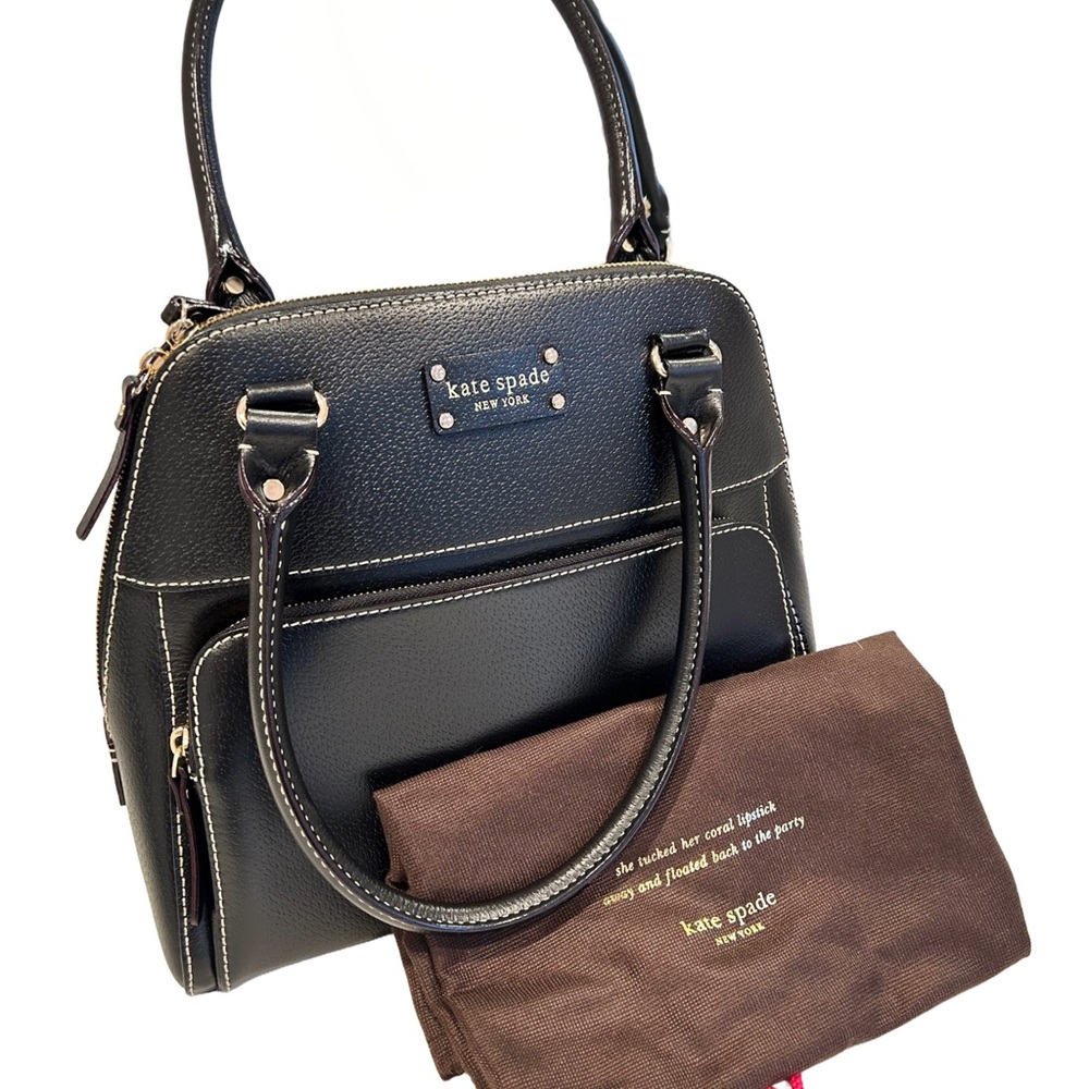 Kate Spade Wellesley Maeda Black Pebbled Leather Satchel